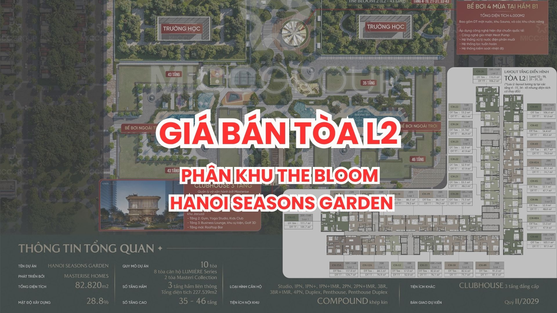 Cập Nhật Giá Bán Tòa L2 The Bloom Hanoi Seasons Garden