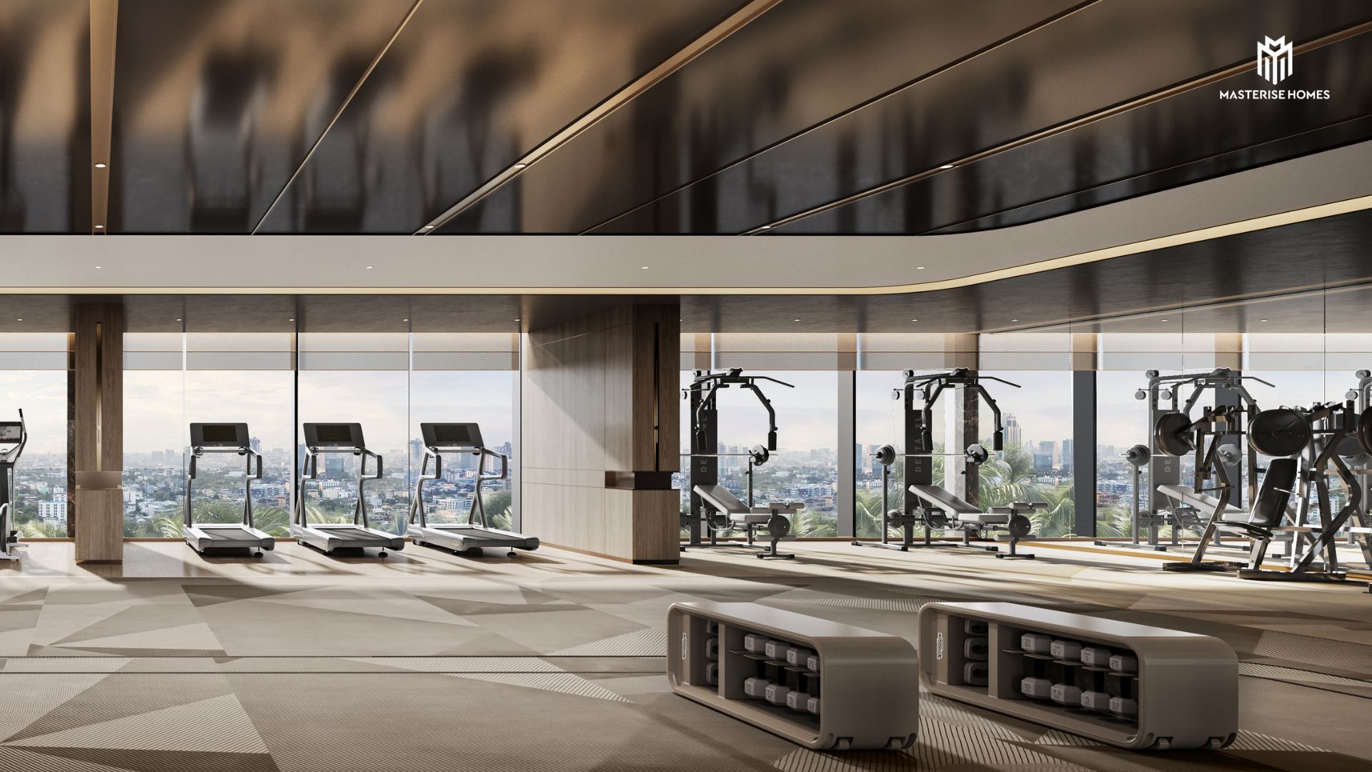 Phòng Gym tiêu chuẩn quốc tế, Yoga Studio.