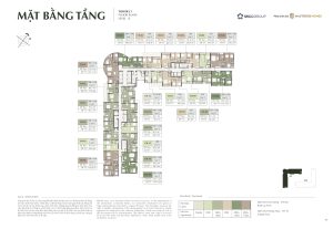 Mặt bằng thiết kế căn hộ toà The Bloom 1 (L1) tầng 5